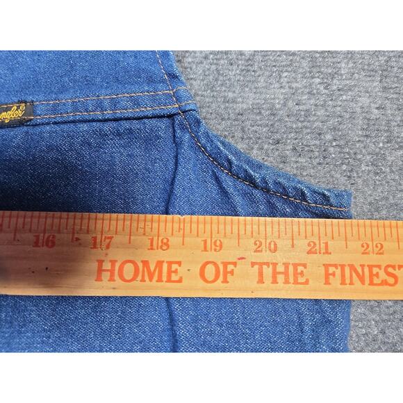 Vintage Wrangler Denim Vest Mens Large Blue Authentic Western Made USA 90s - Picture 8 of 8